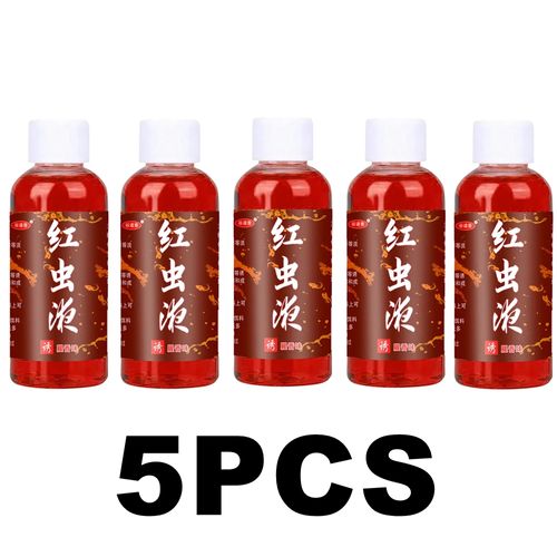 5PCS Fish Bait Additive Permeability Fish Bait Attractant Promote Appetite Concentrated Fish Bait Additive