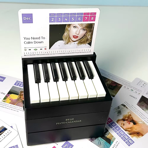 Piano Calendar 2025 with 27 Music Calendar Cards 52 Songs