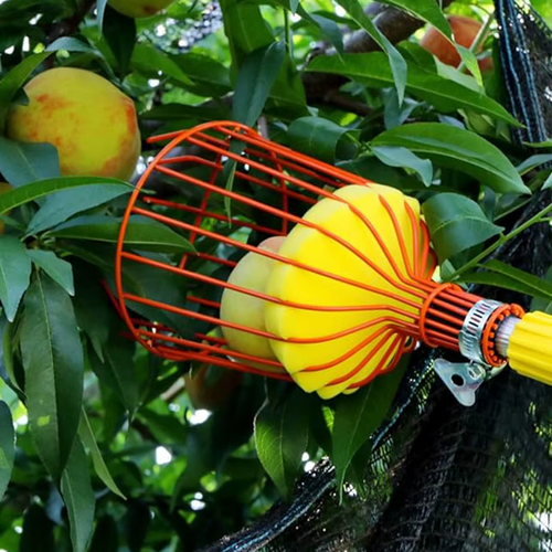 2pcs Deep Basket Fruit Picker Head Convenient Fruit Picker Catcher Apple Peach Picking Farm Garden Picking Device Garden Tools