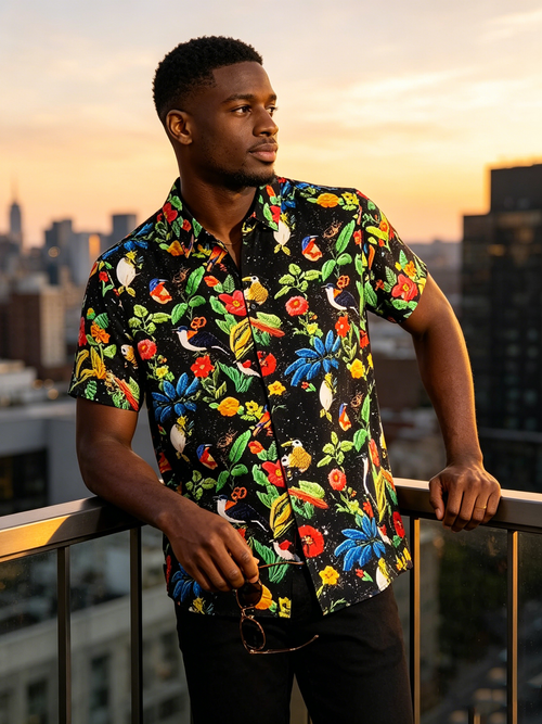 Advanced men's short sleeved shirt