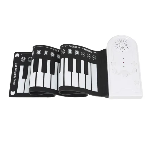 Portable Foldable 49-Key Roll-Up Piano with Speaker Kids Beginner Teaching Aid - Easy to Carry And Play