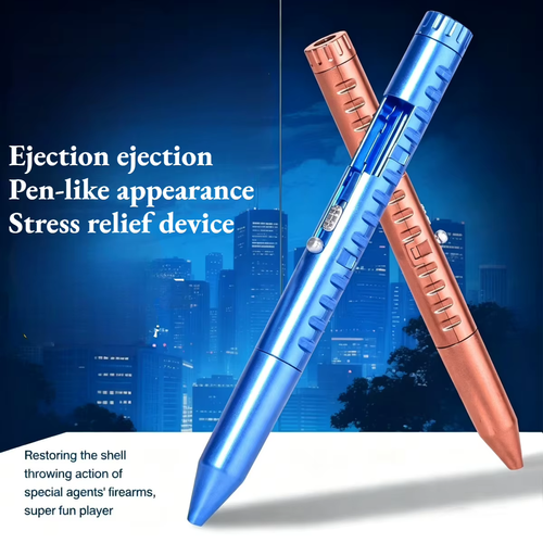 Agent Pen with Ejecting Shells, Dual-Use Writing Shooting Toy Pen, Fun Stress Relief Gadget for Office Home