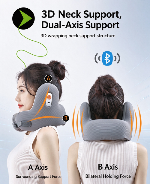 Black Friday Sale - Hot selling Bluetooth Music U-shaped Neck Pillow with Memory Cotton Noise Reduction Pillow
