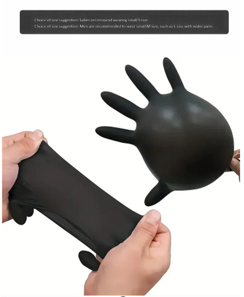 Black Nitrile Disposable Gloves Latex Powder Free Industrial Grade Household Gloves for Cooking Cleaning Tatoo Auto
