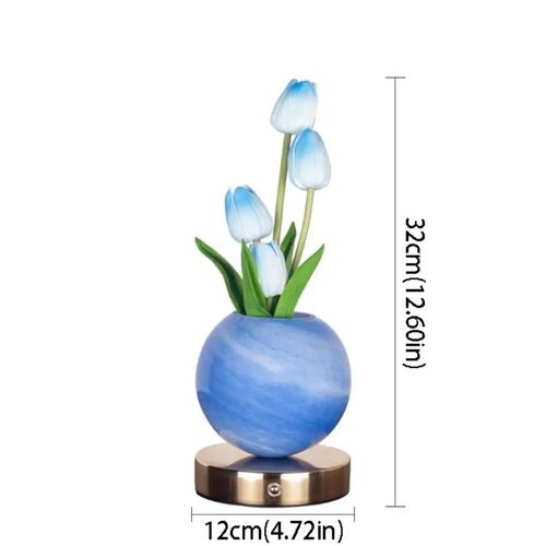 USB Rechargeable Tulip LED Night Light Touch Dimmable LED Light Source USB Rechargeable Desk Lamp Artificial Flower Design 1 sold