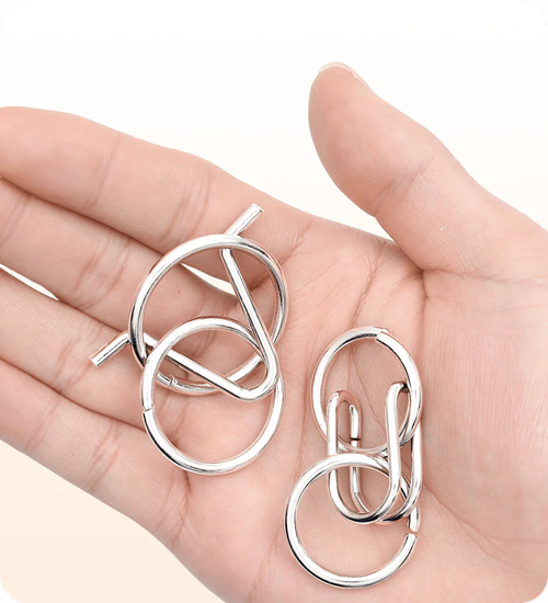 The Nine Linked Rings puzzle game is a fun and excellent tool for exercising the brain.