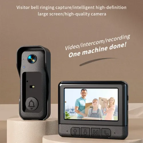 4.3-inch video Doorbell 2.4G 130° Security Camera Door and Screen Intercom Door Bell IR Night Vision Wireless Doorbells Home Safety