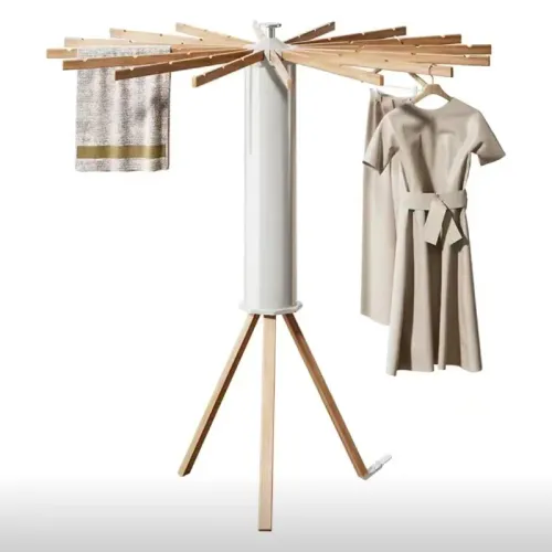 multifunctional folding drying rack floor standing swivel laundry rack tripod drying rack