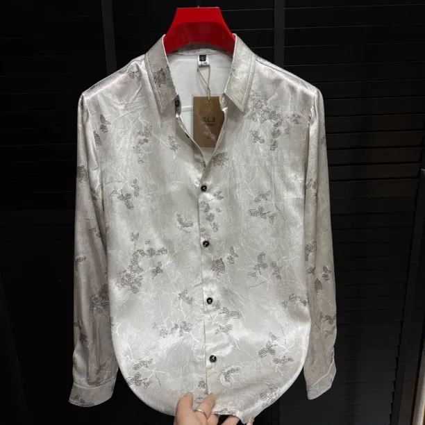 Men's Breathable Business Shirt (Ice Silk & Acetate Blend)