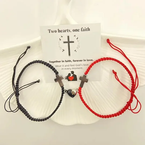 💕Inspirational cross bracelet with a blessing card