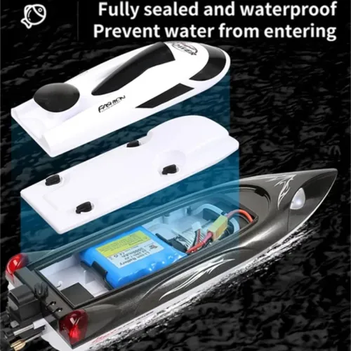 High Speed RC Fishing Trawler Boat 2.4GHz Capsizing Reset Anti jamming Protection Fishing Net Release RC Cruising Boat