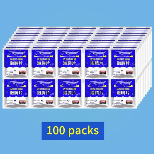 Car glass water solid super concentrated cleaning agent effervescent tablets (100 pcs)