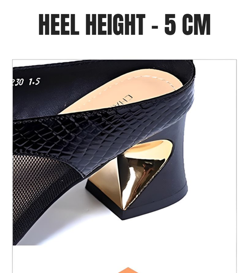 Square-toed half-slip sandals BLACK Soft sole and soft upper