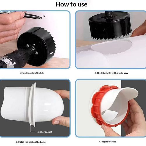 5Pcs-9Pcs Chicken Feeder DIY Rainproof Poultry Feeder Port Reduce Spillage Food Farm Chicken Duck Food Troughs Opener Tool