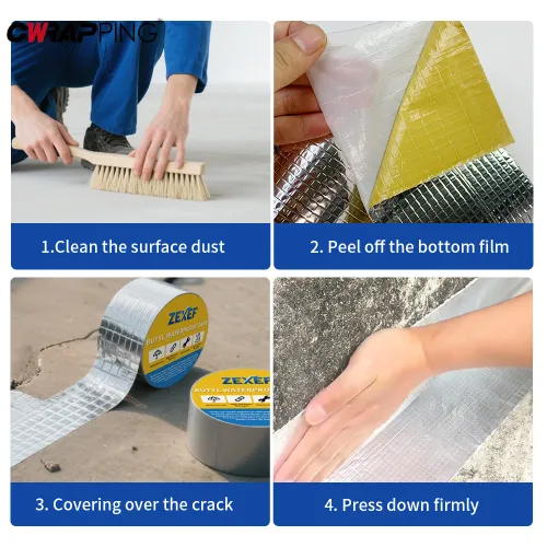 Waterproof Self Tape High Temperature Resistance Aluminum Foil Thicken Butyl Tape Wall Pool Roof Crack Duct Repair Sealed Tape