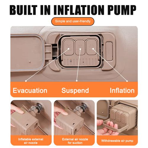 Inflatable bed with electric air pump