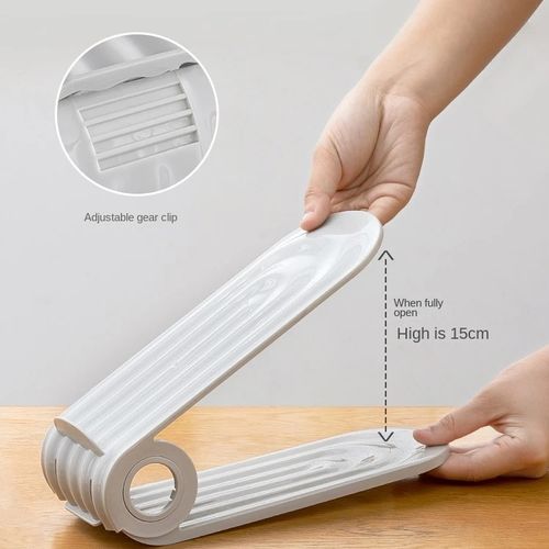 10 pcs Adjustable storage foldable shoe rack