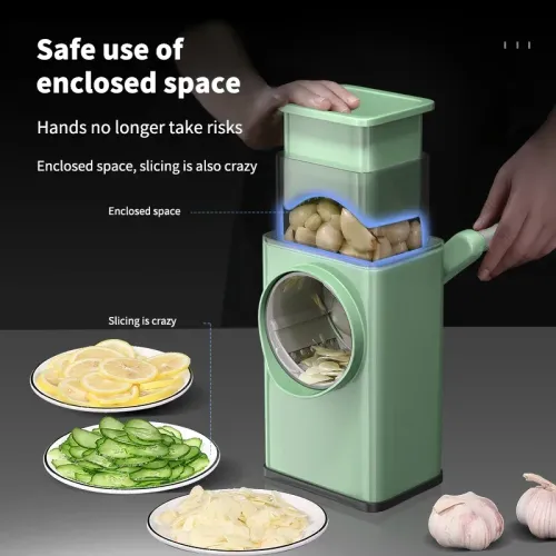 Multifunctional Vegetable Slicer Cutter Chopper Graters Shredders Fruit Rotary handle Not Hurting Your Hands Kitchen Tool