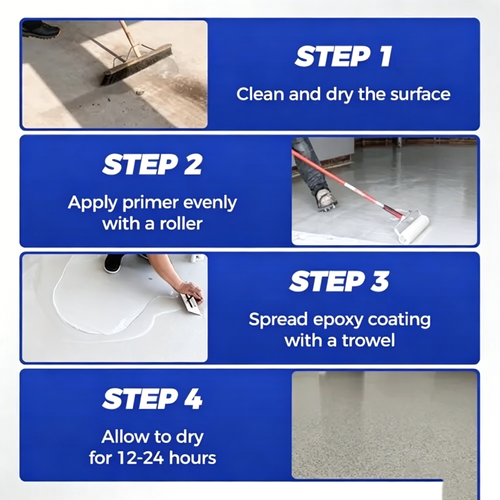 High-Gloss Marble Finish Epoxy Floor Coating 1kg per barrel