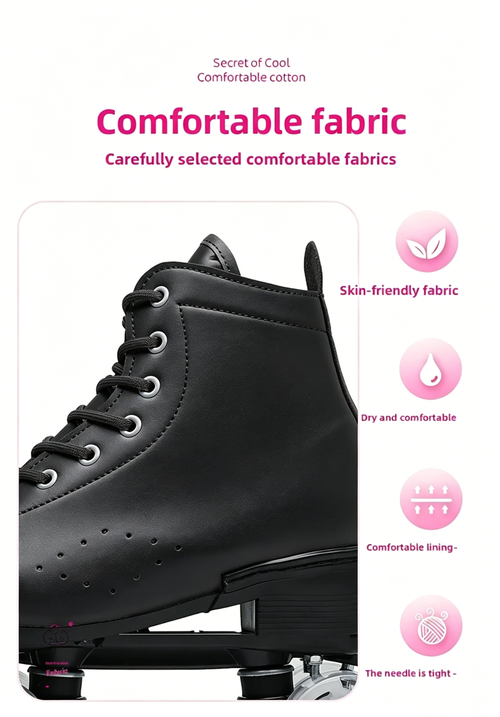 2026 New Roller Skating Shoes Double Row Four Wheel