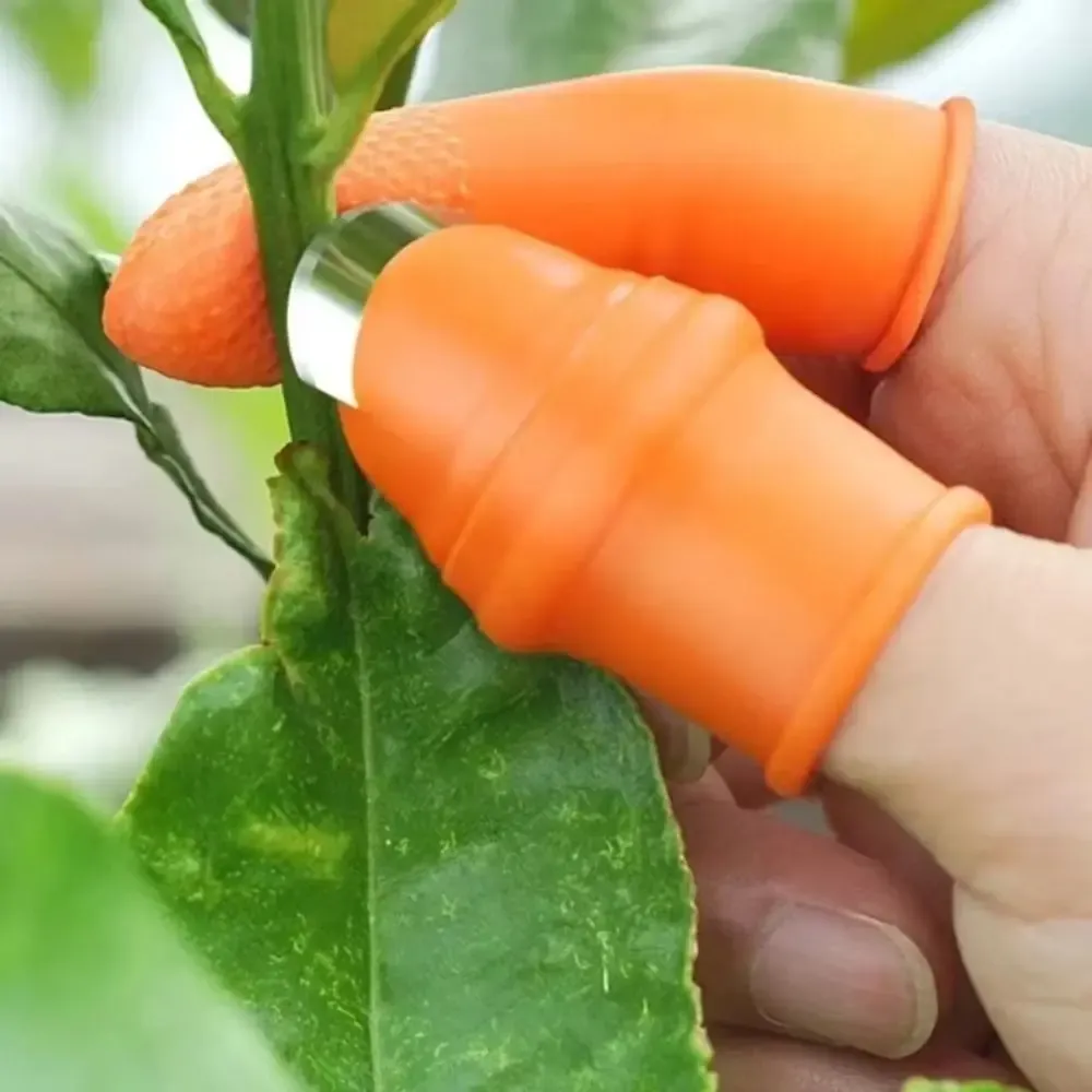 12Pcs-2Set Silicone Thumb Knife Finger Protector Vegetable Harvesting Knife Plant Blade Scissors Cutting Rings Garden Supplies