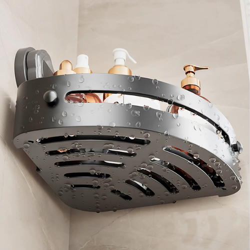 Drill-free Suction Cup Bathroom Shelf (Corner Model)