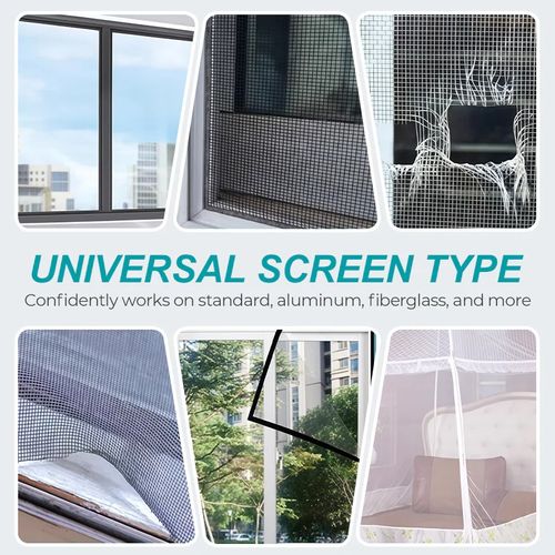 2pcs Self-Adhesive DIY Window Screen Repair Tape – Quick Fix for Holes & Tears, Easy No-Tool Repair