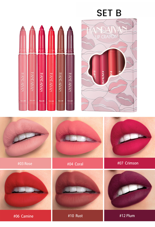Rotating Sharpenable Matte Lipstick Pencils