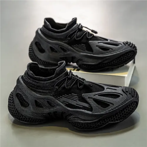 Men's shoes new breathable mesh sports shoes trendy one foot casual thick soled sports shoes dad shoes