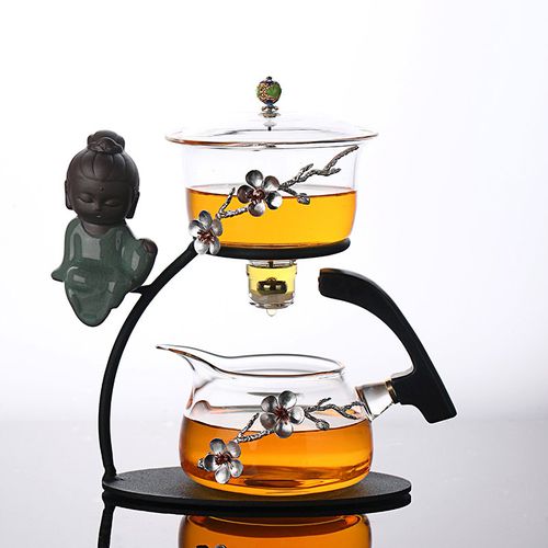 Home Chinese Kung Fu Tea Set Self-Flowering Pot Automatic Multi-Glass Tea Set