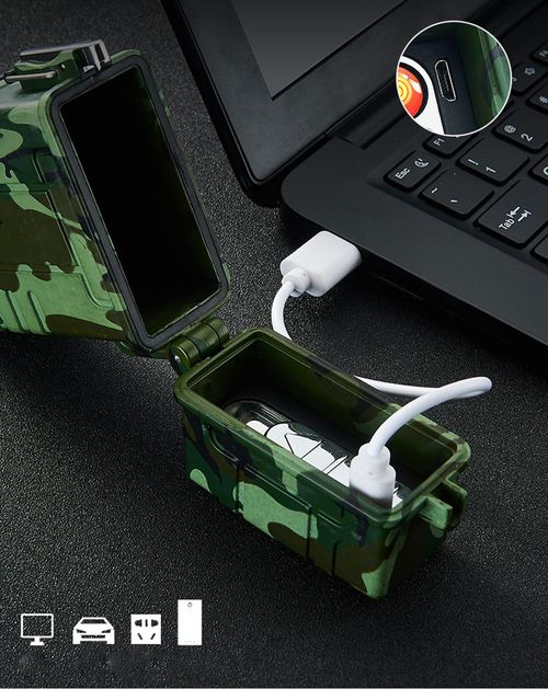 Waterproof USB e-cigarette case