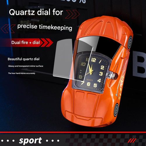 Fun sports car shaped inflatable lighter with watch and dual fire switch only 5 sales