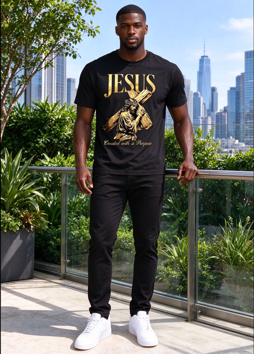 Men's premium printed T-shirt with a sophisticated look.