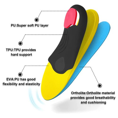 Sport Insole Men Women Sneaker Flat Feet High Arch Support Orthotic Insoles Plantillas Insert Sole