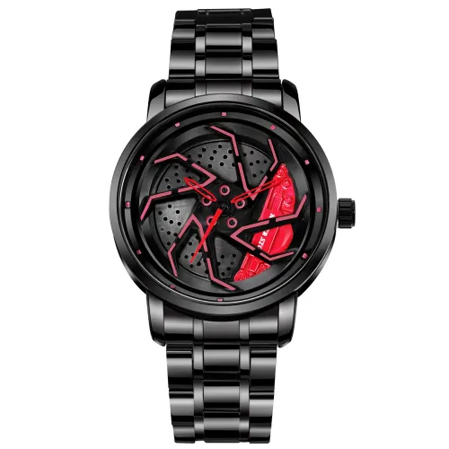 NS Blade Wheel Caliper Men's Quartz Belt Watch - Creative Design Unisex Wristwatch