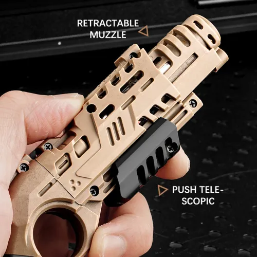 Nylon Spray Gun Fired Ejected Soft Pistol Spinner Multi Playability Decompression Ratchet Flip Push Slider Toy
