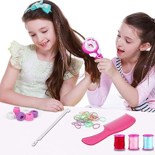 Marbe Electric Ceramic Hair Braider,Hair Styling DIY Convenient Twist Braid Hair Braiding Tool for Girl's Headdress Pink