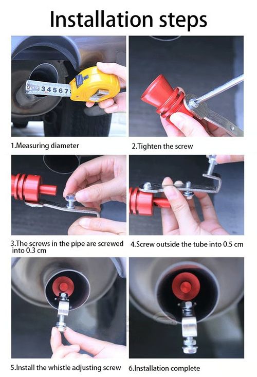 M 2 PCS Exhaust Pipe Oversized Roar Maker（Cars and Motorcycles)