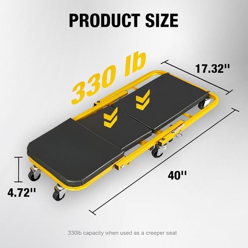 2-in-1 foldable repair bench with adjustable Z-shaped design for auto repair work