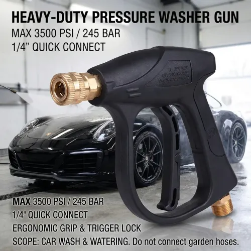 Car Wash Kit, High Pressure Water Gun with 5 Color Nozzles, Foam Cannon, M22-14 Handle Interface