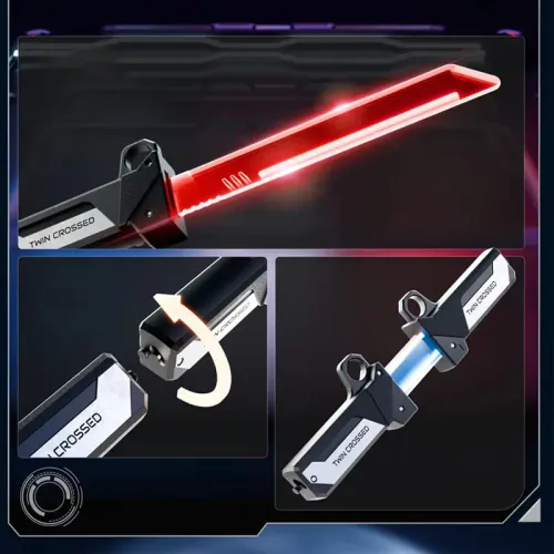 Outdoor Toy Bright Sword Axe Multi-Color Flash LED Light Streamer Cosplay Sword Toy Party Family Interactive Toy For Kids Adult