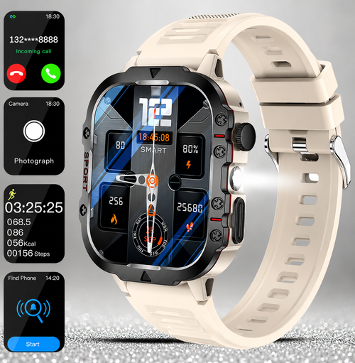 📣💧Waterproofing Ultimate Outdoor Companion⌚ Rugged Outdoor Smart Watch - 100+ Sports Modes