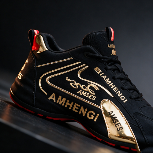 2026 new thick soled sports and leisure shoes black