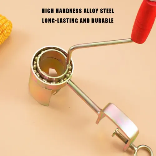 Hand Crank Corn Sheller Stainless Steel Manual Thresher for Kitchen Fresh Corn Separator Clip Design Gadget Tool