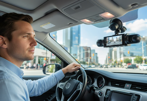 Four-channel surveillance dashcam with Wi-Fi(Includes 64GB Memory Card)