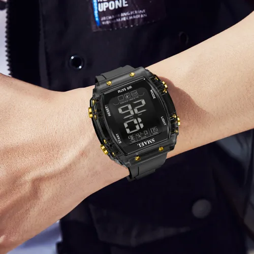 Smael New Watch Fashion 8108 Single Display Square dial Waterproof 5Bar Alarm Shock Resistant For Men Watch