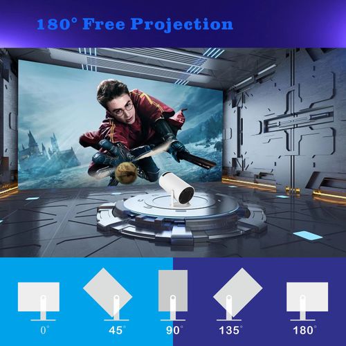 Smart HY300 Projector 1080P HDR10 4K Supported Portable Mini WiFi Bluetooth Projector with Screen Mirroring Outdoor Movie Theate
