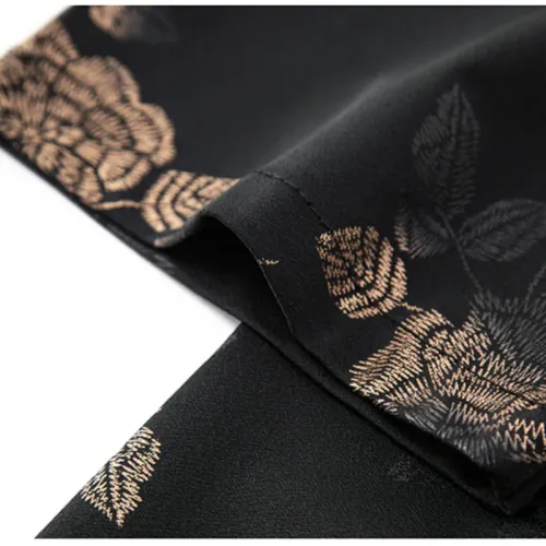 2026 men's new style short-sleeved shirt lapel single-breasted gold-hot stamping print summer tops breathable trendy men's wear