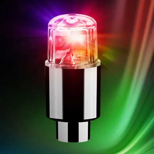 2pcs Car Hub Ambient Light Bicycle LED Tire Lights Universal Car Neon Lamp Valve Cover Lights Tire Colorful Flashing BulbDecor