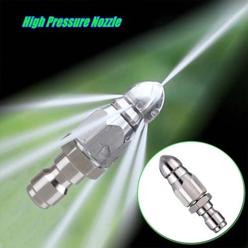 3pcs Seven-hole jetting Water Rat High Pressure Nozzle Quick Connect 1 Front 6 Rear Spray Sewer Pipe
